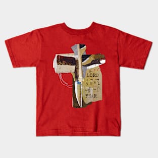 I will Not Fear - Christian Abstract Art Cross - Scripture Tshirt Kids T-Shirt